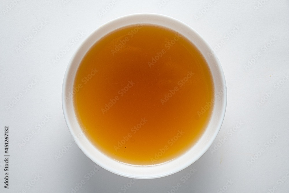 boiled meat broth with scented water and vegetables